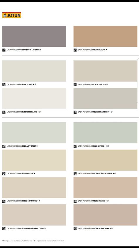 jotun tudor interior colour chart